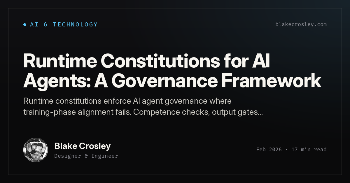 Runtime Constitutions for AI Agents: A Governance Framework
