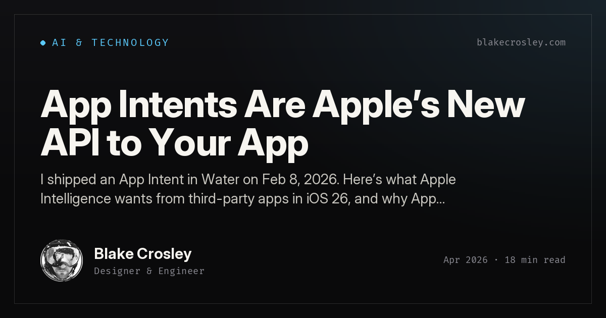 App Intents Are Apple's New API to Your App