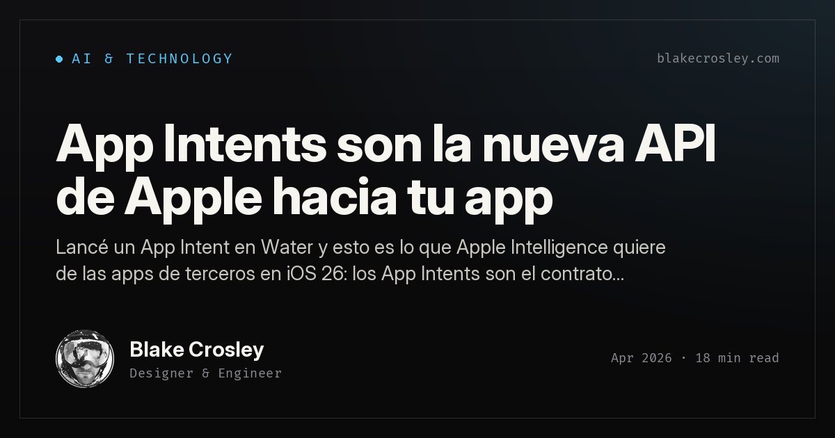 App Intents son la nueva API de Apple hacia tu app