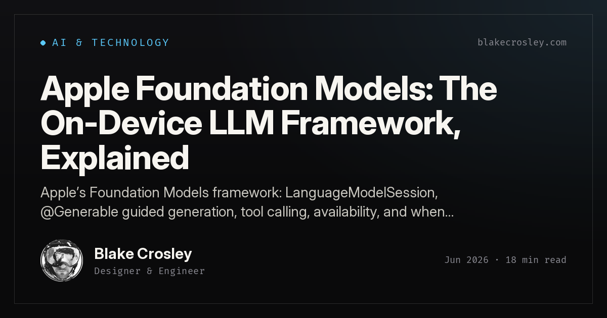 Apple Foundation Models: The On-Device LLM Framework, Explained
