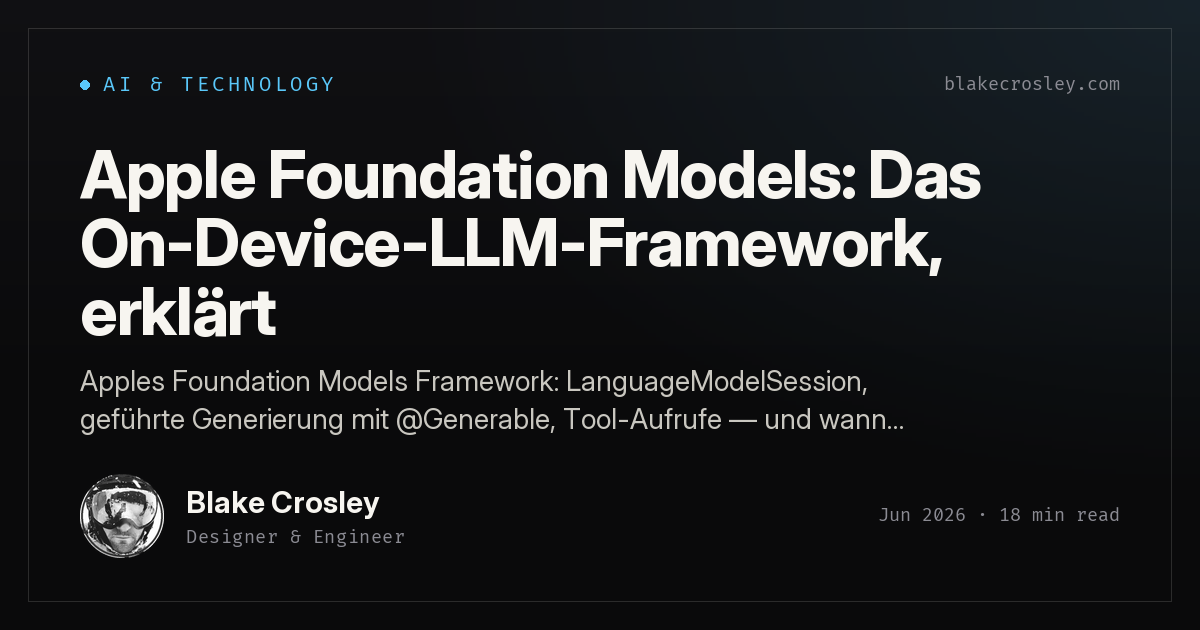 Apple Foundation Models: Das On-Device-LLM-Framework, erklärt