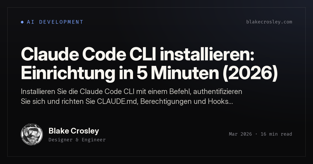 Claude Code CLI Setup 2026: 5-Minuten-Schnellstart