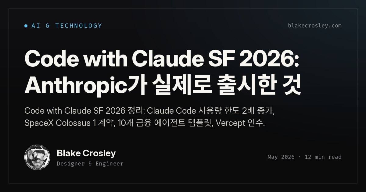 Code with Claude SF 2026: Anthropic가 실제로 출시한 것