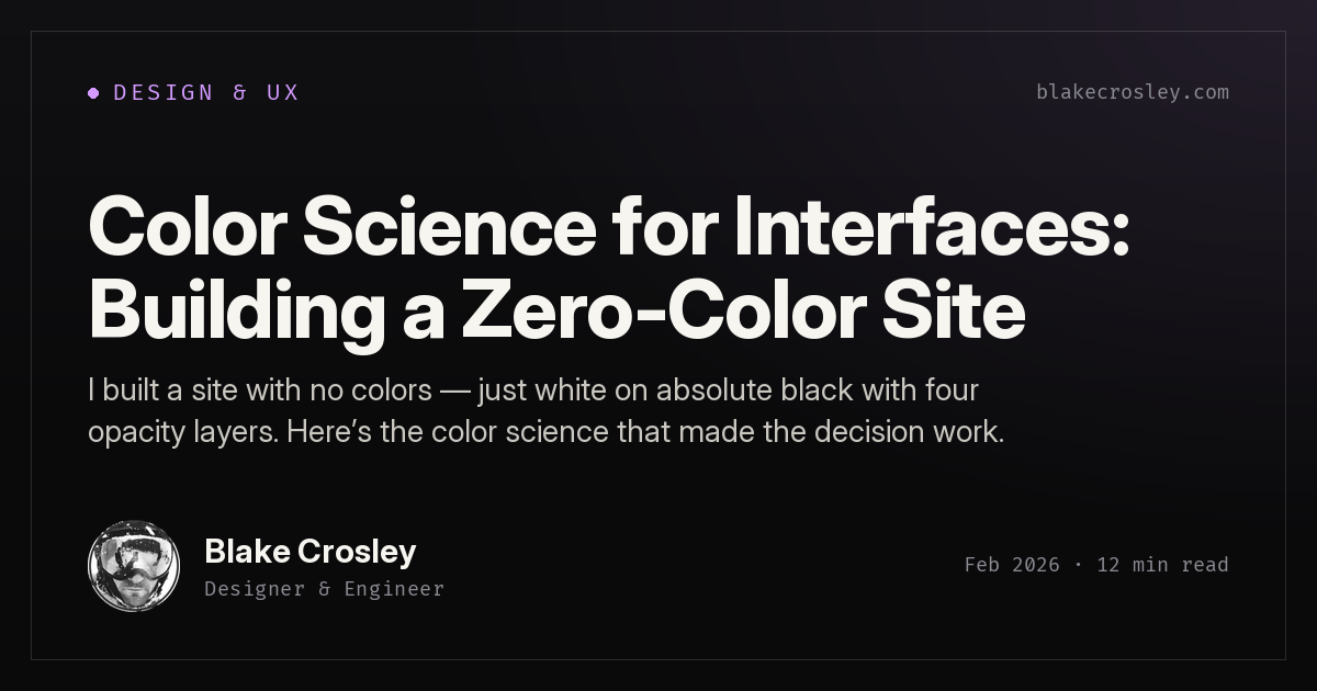 Layout Web Without Color Color Science for Interfaces: Building a Zero-Color Site