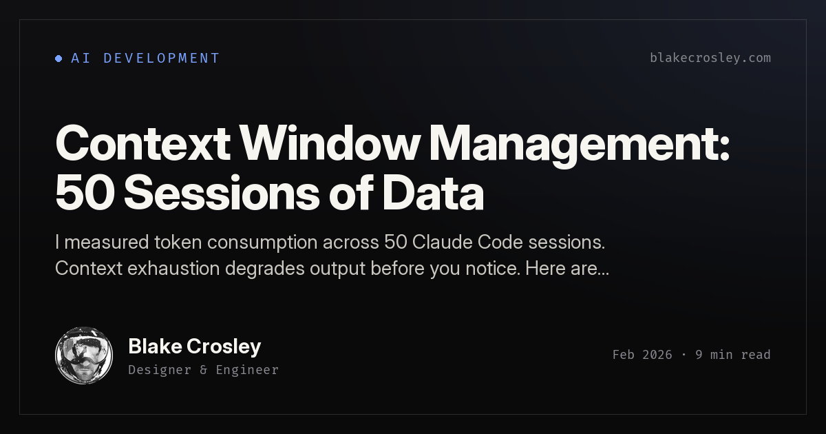 Context Window Management: 50 Sessions of Data