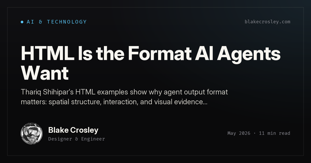 Html Agent HTML Is the Format AI Agents Want