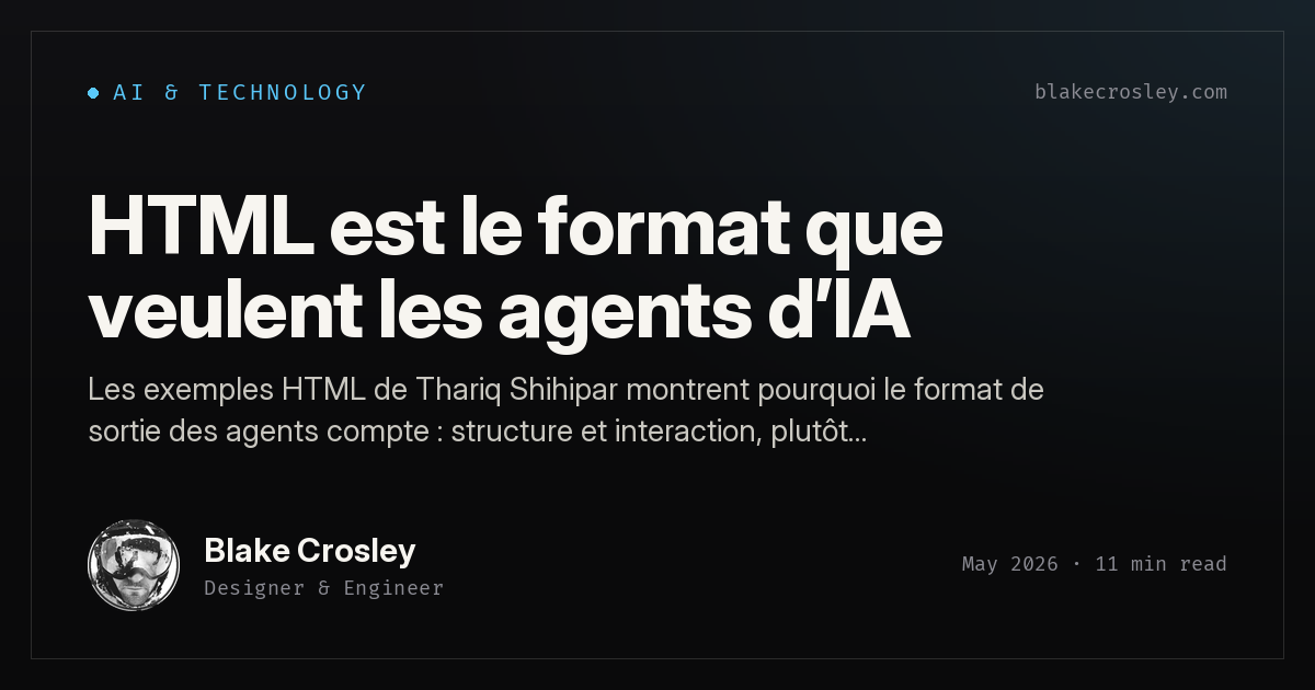 HTML est le format que veulent les agents d’IA