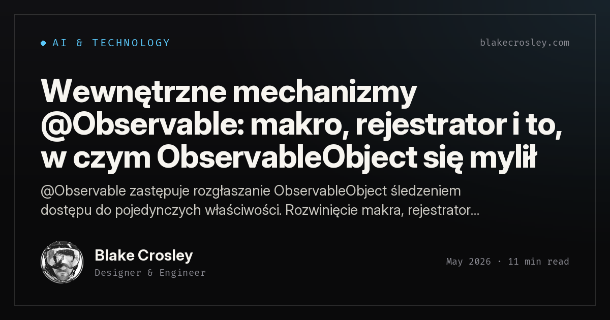 Obsevable Wewnętrzne mechanizmy @Observable: makro, rejestrator i to, w czym ...