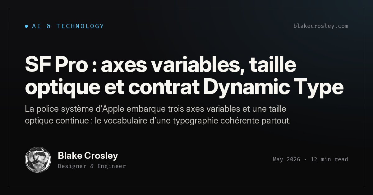 SF Pro: Variable Axes, Optical Sizing, And The Dynamic Type Contract