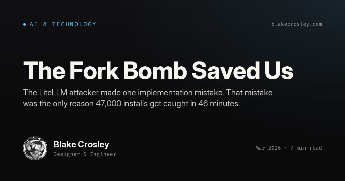 The Fork Bomb Saved Us