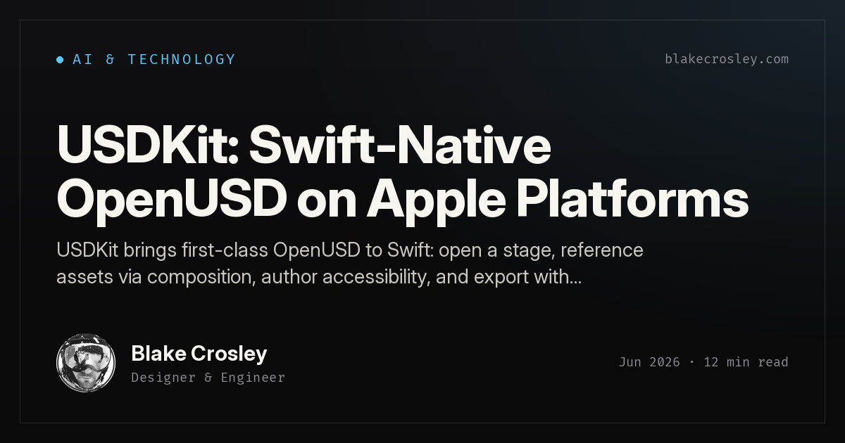 USDKit: Swift-Native OpenUSD on Apple Platforms