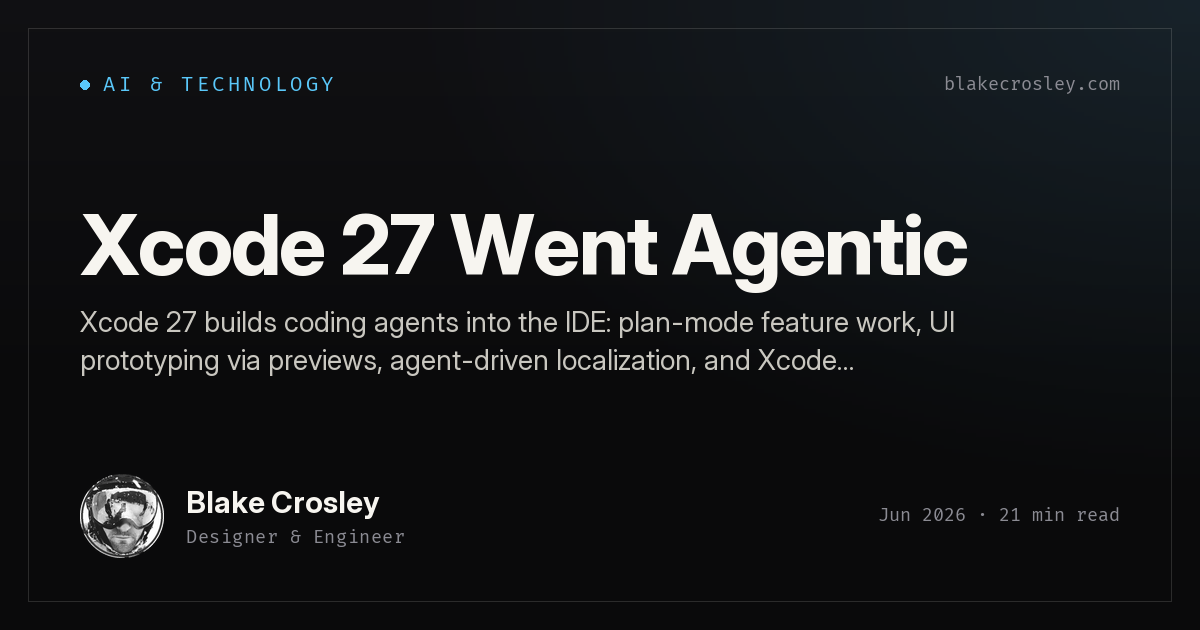 Xcode 27 Went Agentic