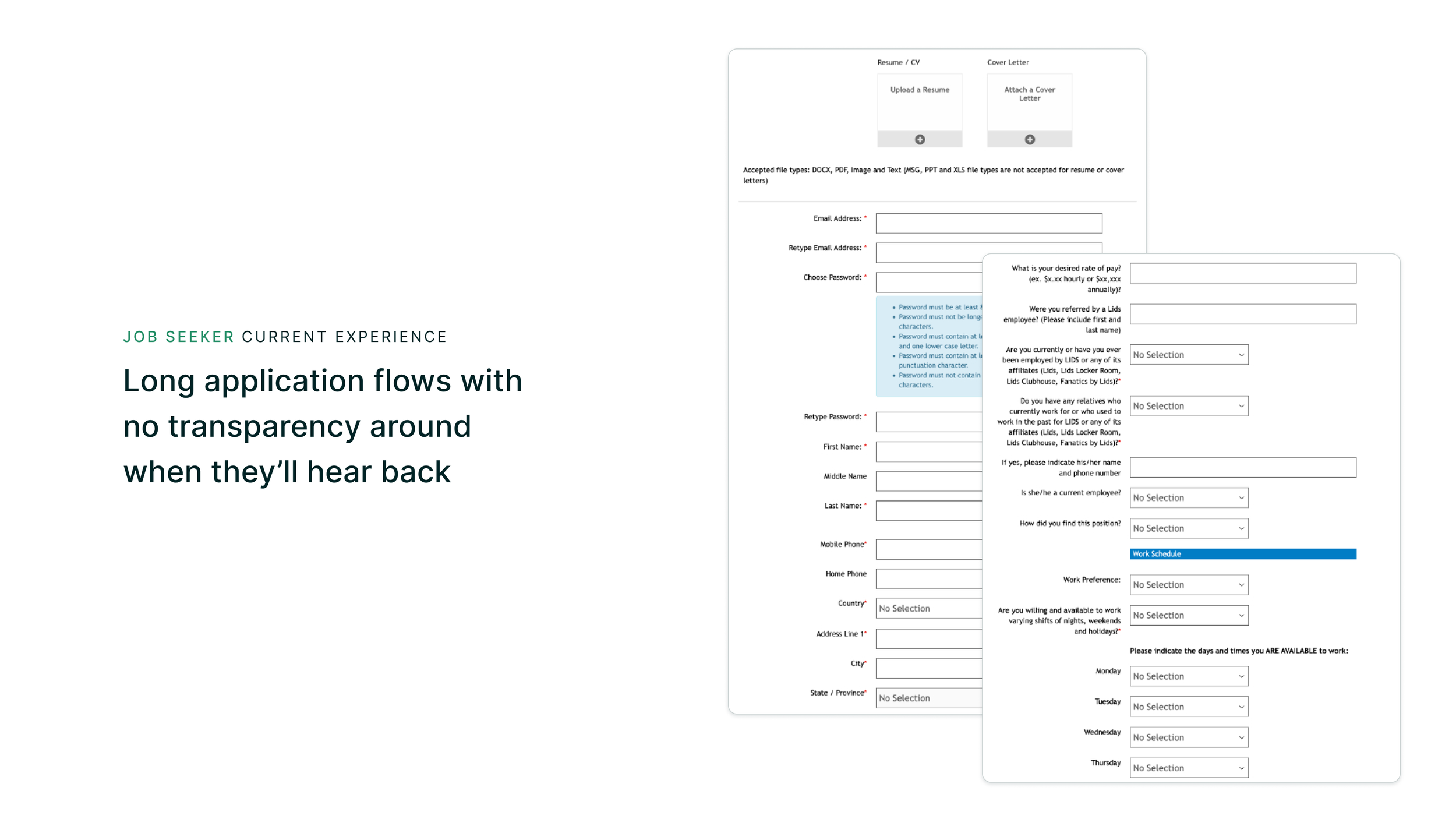 Traditional application process