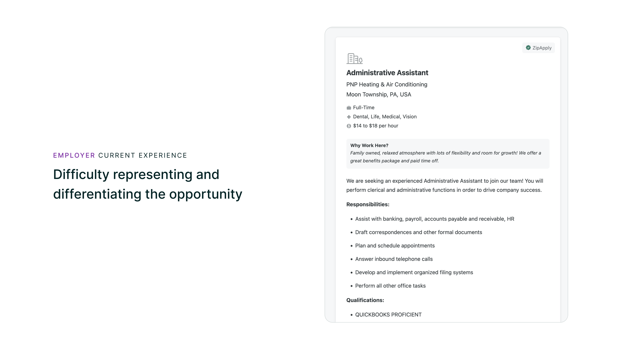 Traditional job posting