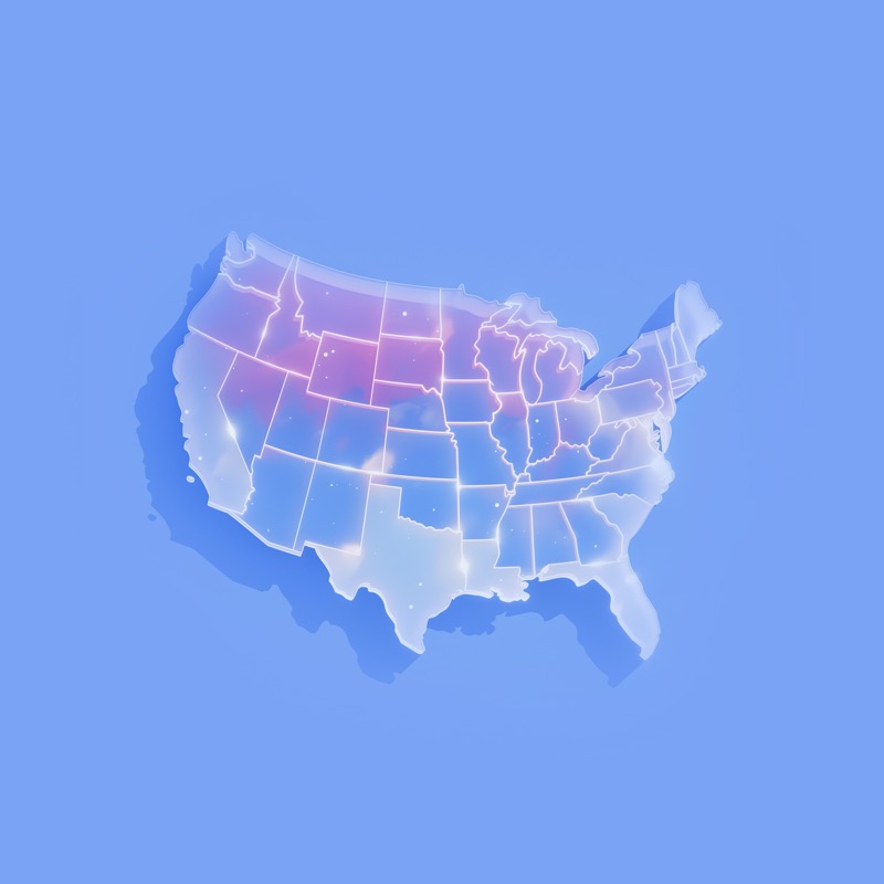 3D States map
