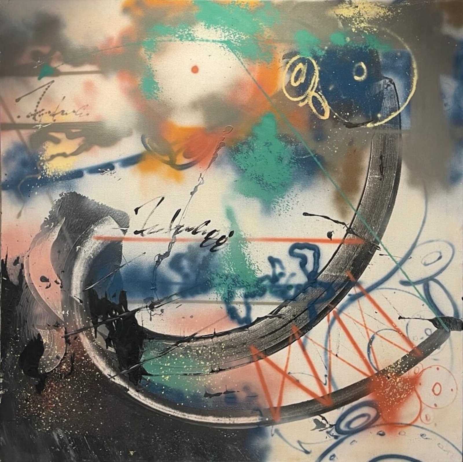 Futura, "Untitled" (1988) -- una composición de aerosol totalmente abstracta de su época cumbre, sin letras