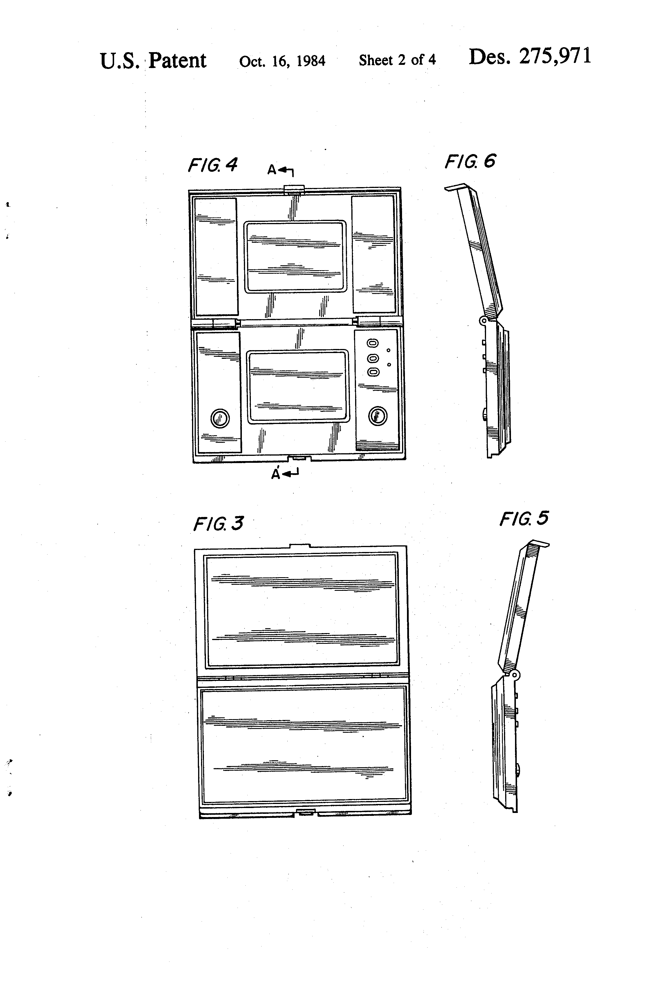 Yokoi's 1984 US design patent for the dual-screen Game & Watch