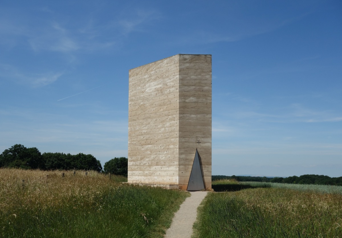 Bruder Klaus Field Chapel standing alone in the fields at Wachendorf