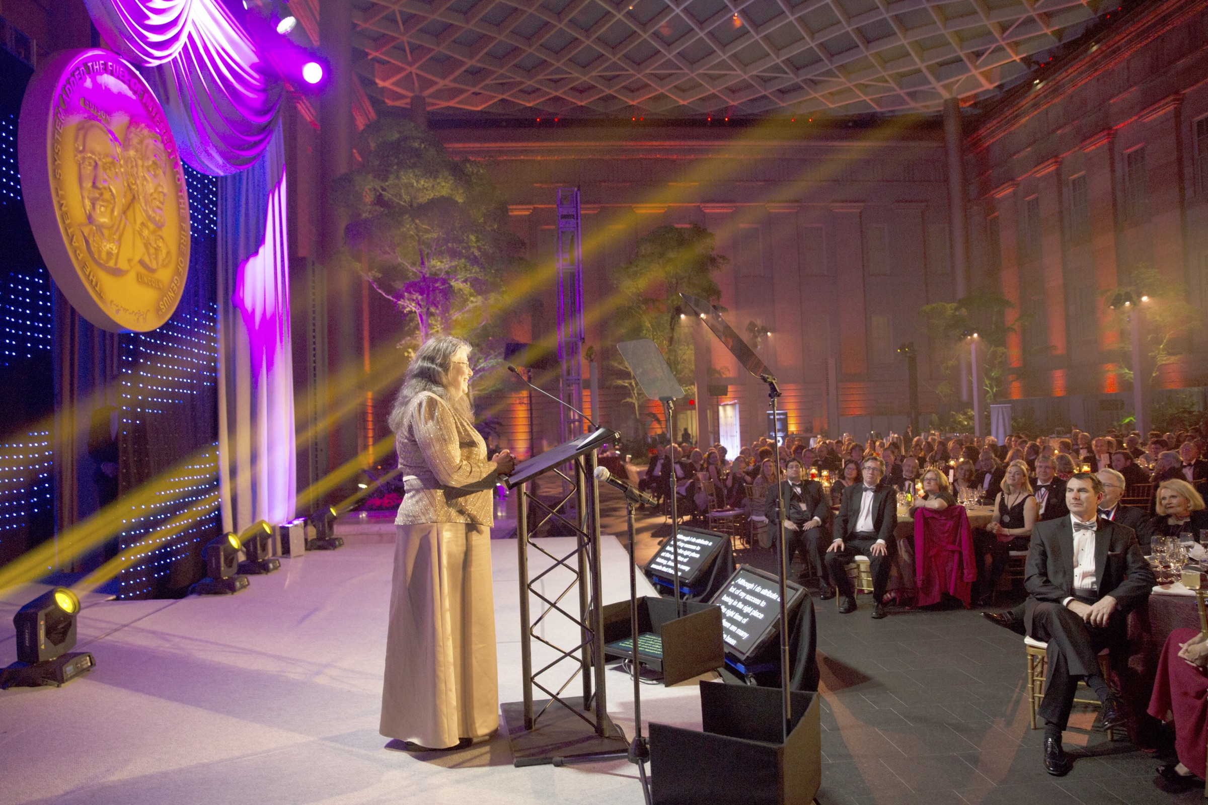 Radia Perlman delivering her National Inventors Hall of Fame induction speech