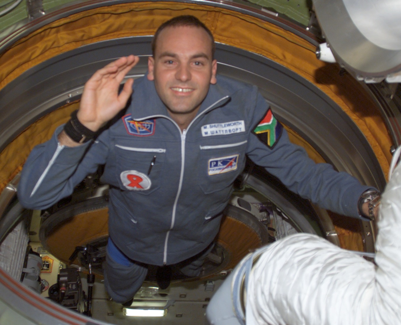 Mark Shuttleworth aboard the ISS during his 2002 spaceflight