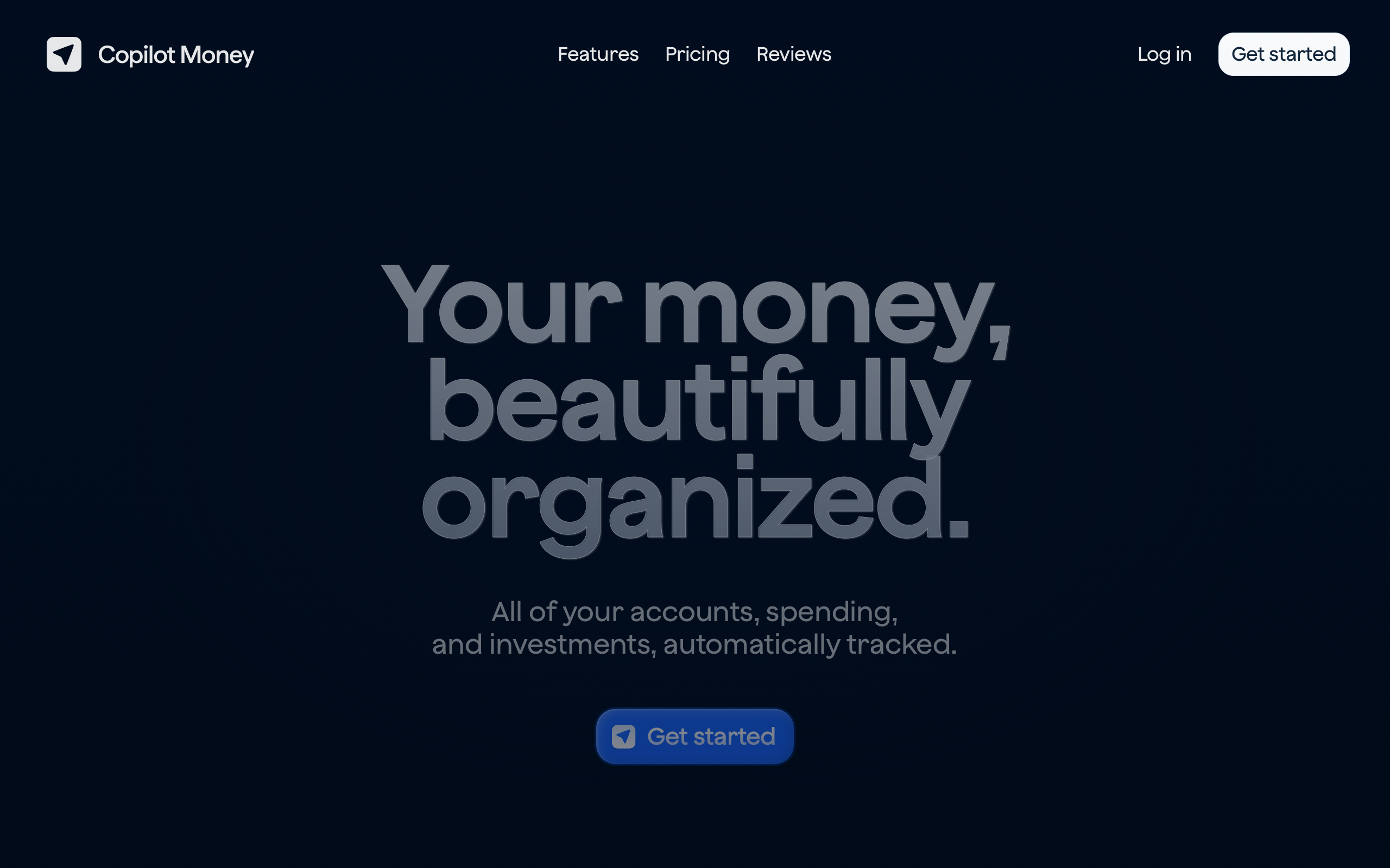 Copilot Money: Deep Space Finance with Cinematic Data screenshot