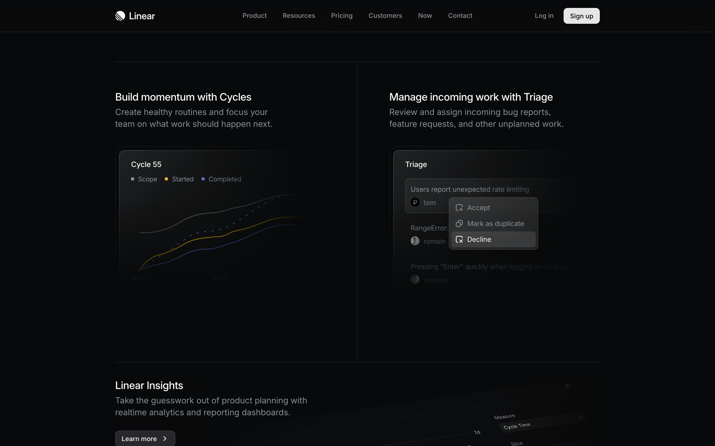 Linear: The New Standard for Software Design screenshot