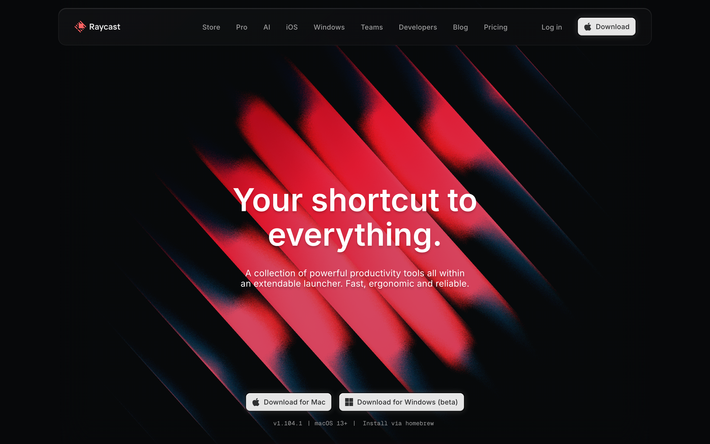 Raycast: The Art of Productivity UI screenshot