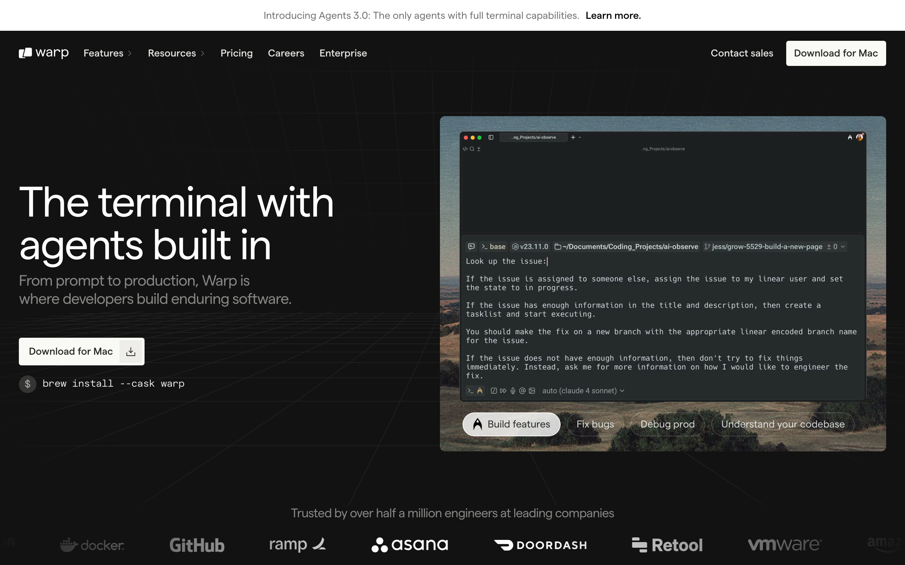 Warp: The Terminal Reimagined screenshot