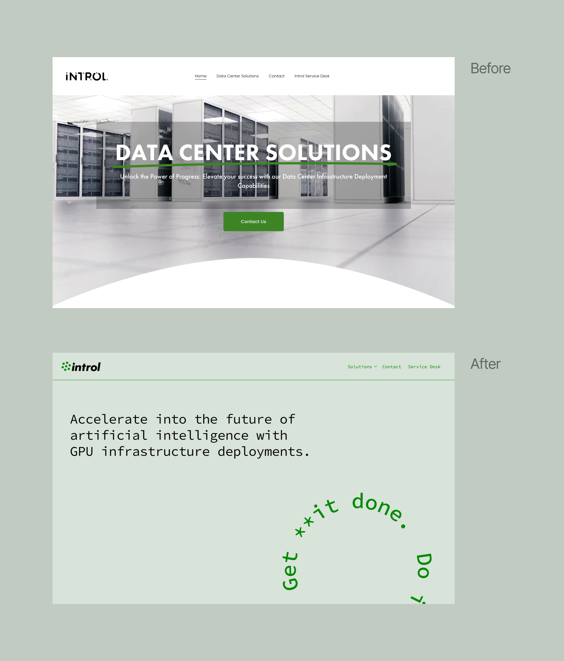 Introl website design elements