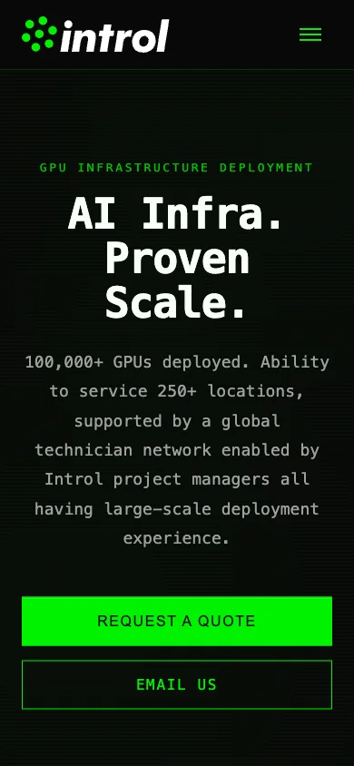 Mobile homepage hero