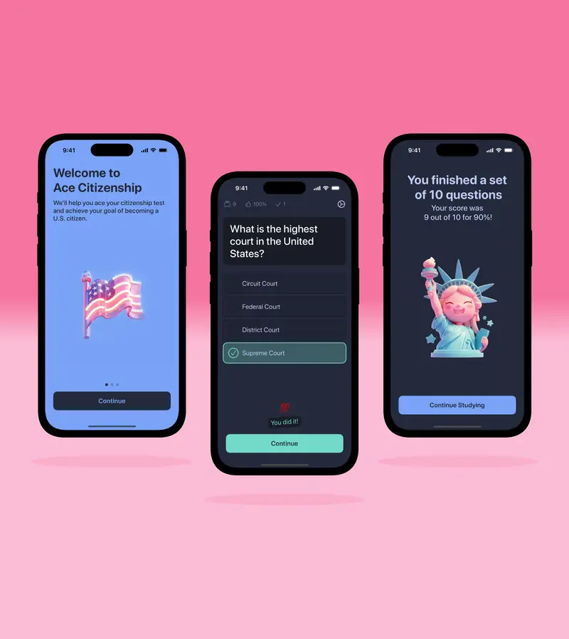 Ace Citizenship app interface