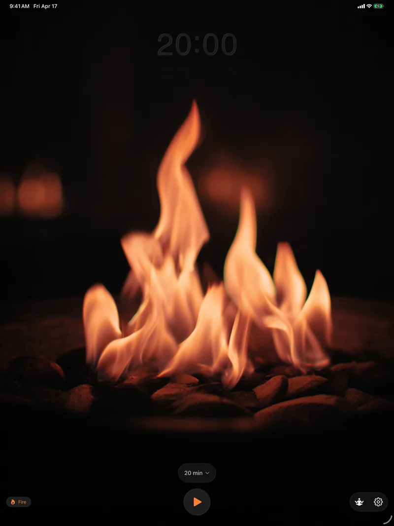 Return running on iPad Pro 13-inch with the Fire theme