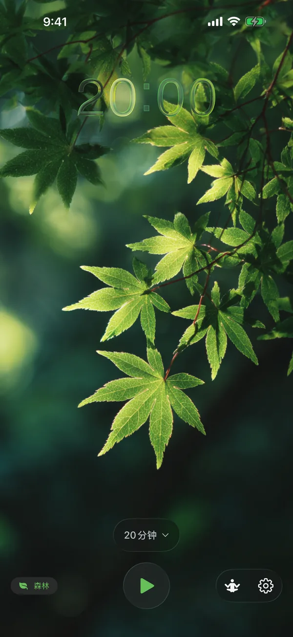 Return home screen, Forest theme, Simplified Chinese